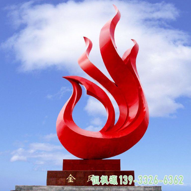 不锈钢城市凤凰动物雕塑
