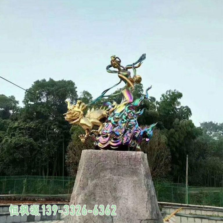 园林仙女不锈钢人物雕塑