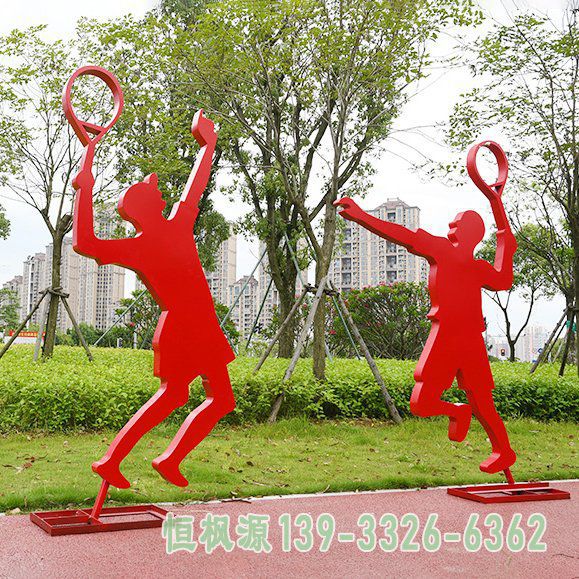 广场不锈钢羽毛球雕塑