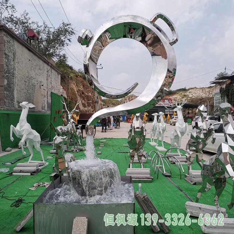 广场茶壶不锈钢艺术雕塑