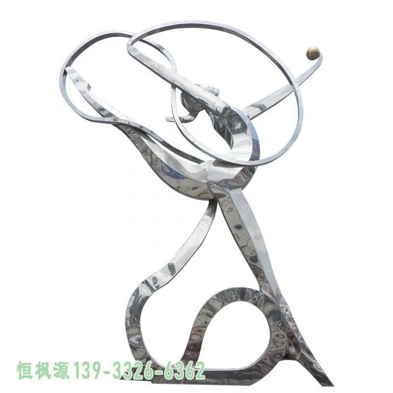 不锈钢健美操公园雕塑