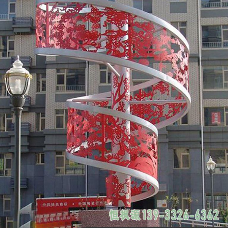 小区不锈钢剪纸艺术雕塑