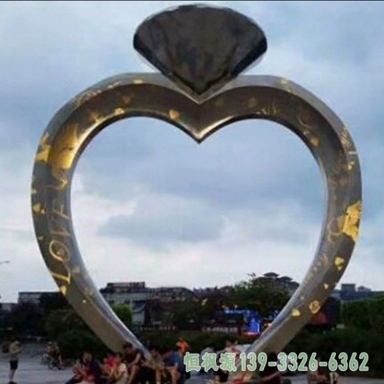 广场戒指不锈钢艺术雕塑