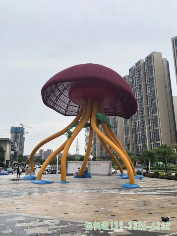 蘑菇都市不锈钢景观雕塑