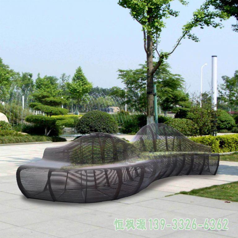 不锈钢广场座椅景观雕塑
