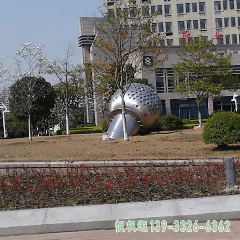 广场不锈钢话筒景观雕塑
