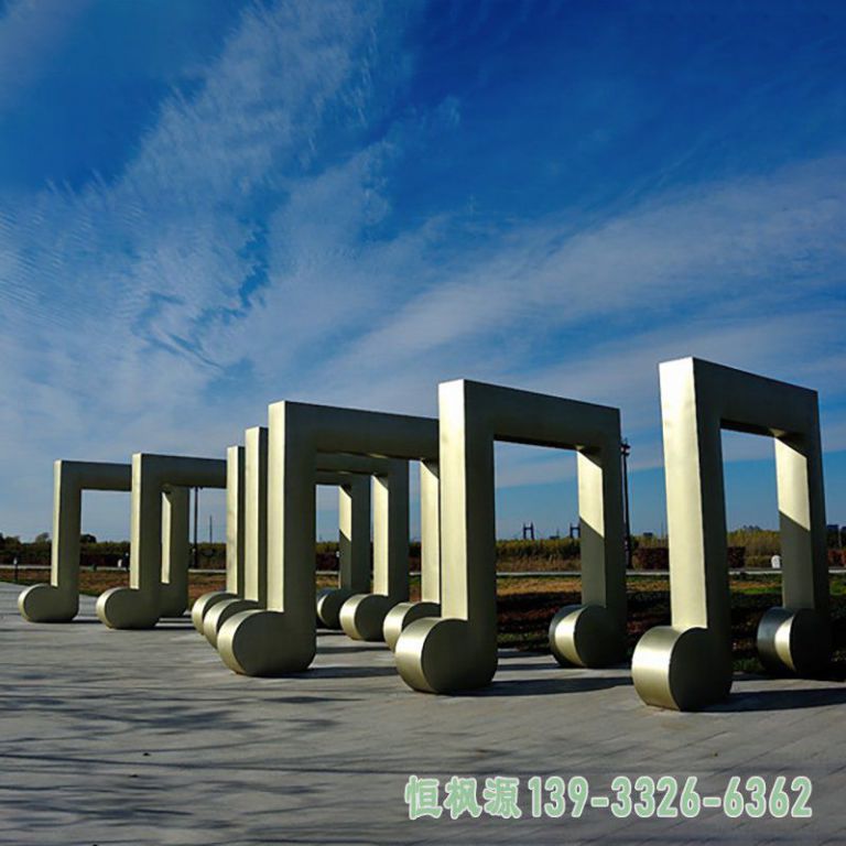 广场音符不锈钢景观雕塑