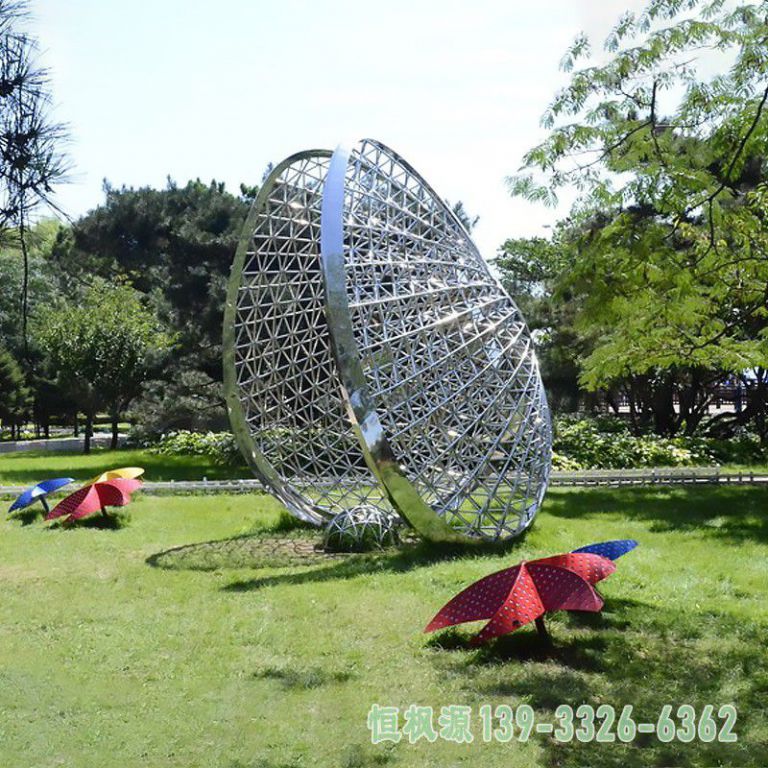 广场不锈钢扇贝雕塑