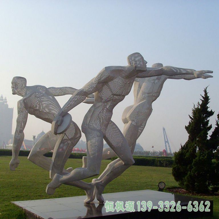 掷铁饼广场不锈钢雕塑