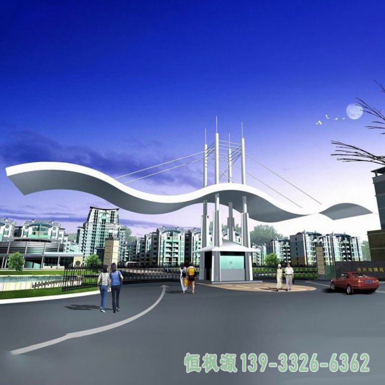不锈钢城市拱门景观雕塑