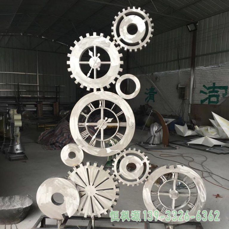 齿轮不锈钢广场雕塑
