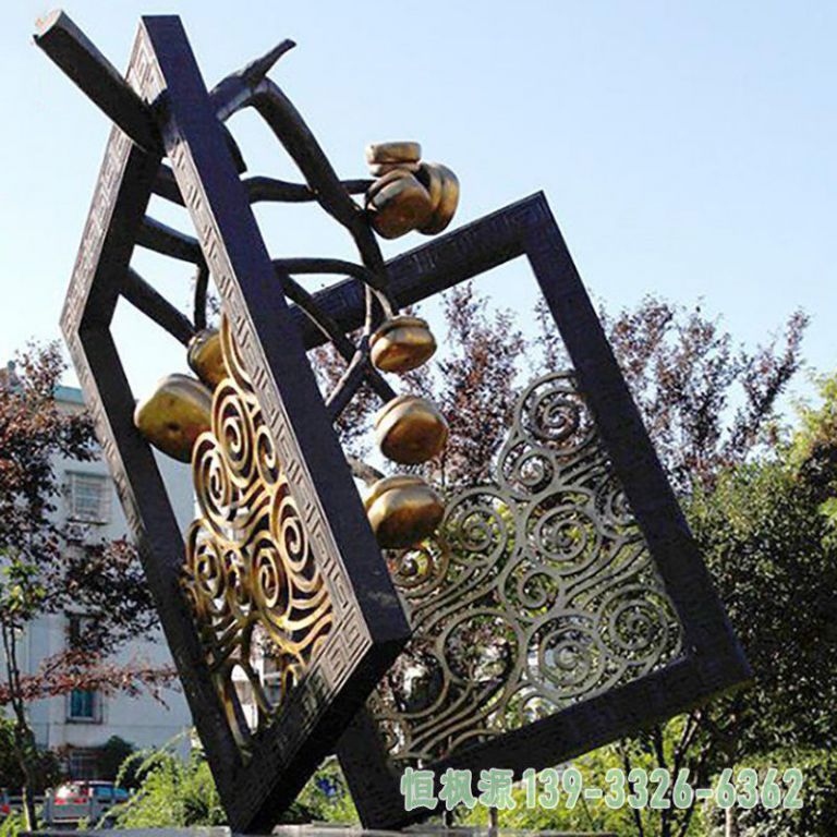 不锈钢园林剪纸艺术雕塑