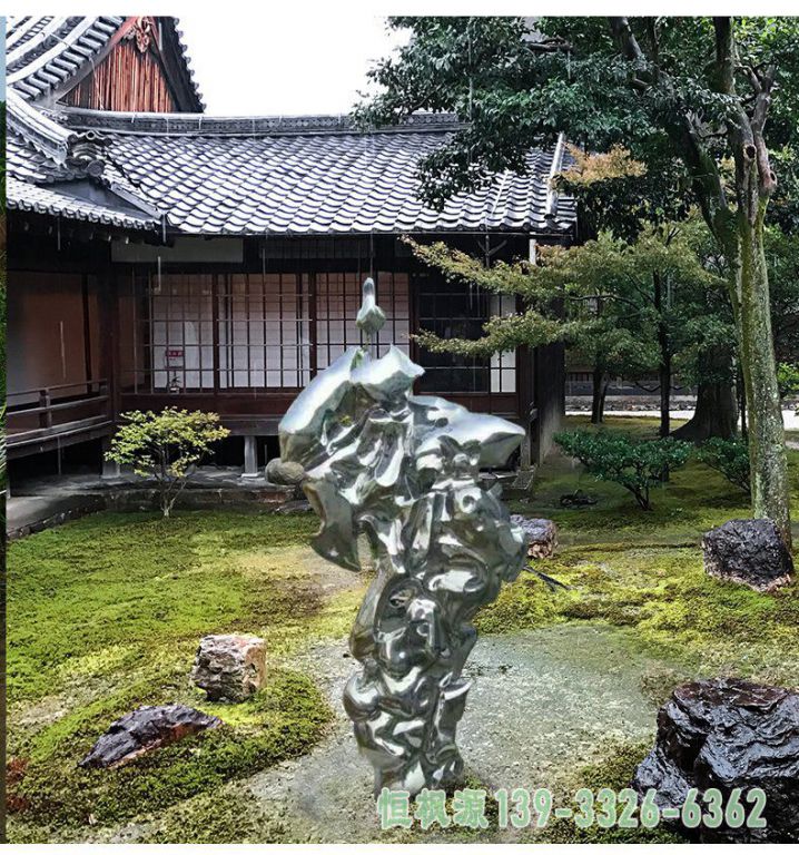 城市太湖石不锈钢雕塑