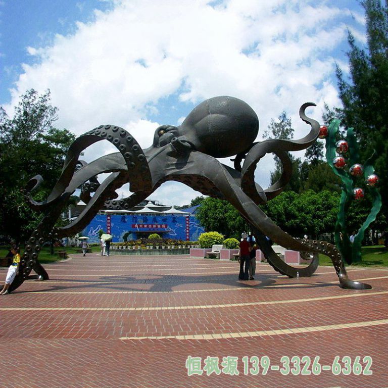 不锈钢章鱼广场雕塑