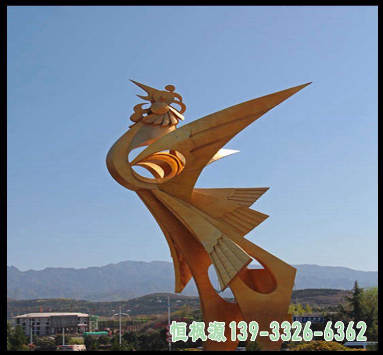 凤凰不锈钢园林雕塑