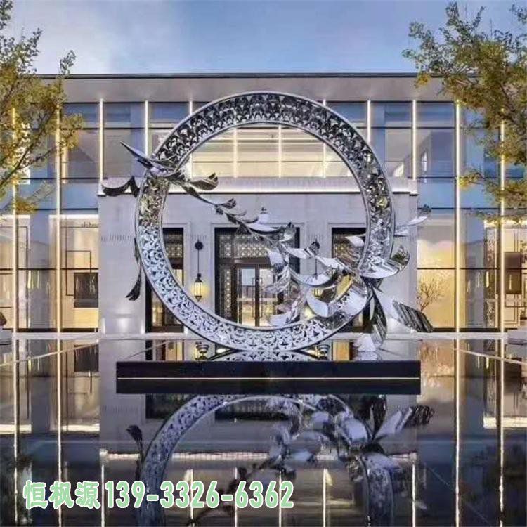 不锈钢小区大雁雕塑