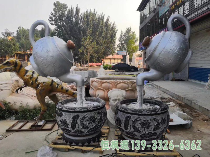 不锈钢喷泉公园雕塑