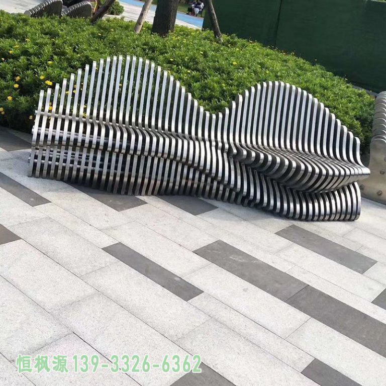 不锈钢校园座椅艺术雕塑