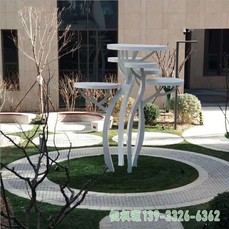 不锈钢蘑菇城市景观雕塑