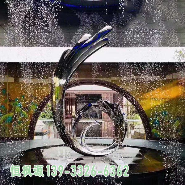 喷泉企业不锈钢景观雕塑