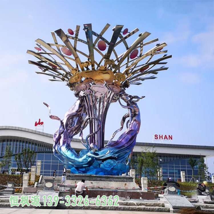 不锈钢校园仙女雕塑