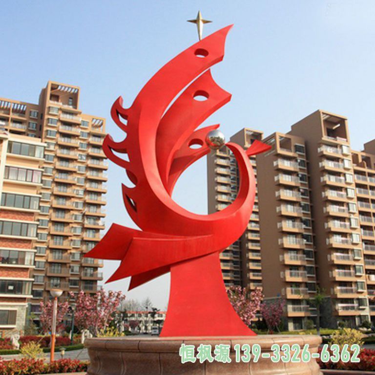 凤凰城市不锈钢景观雕塑