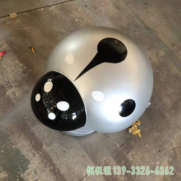 不锈钢园林瓢虫景观雕塑