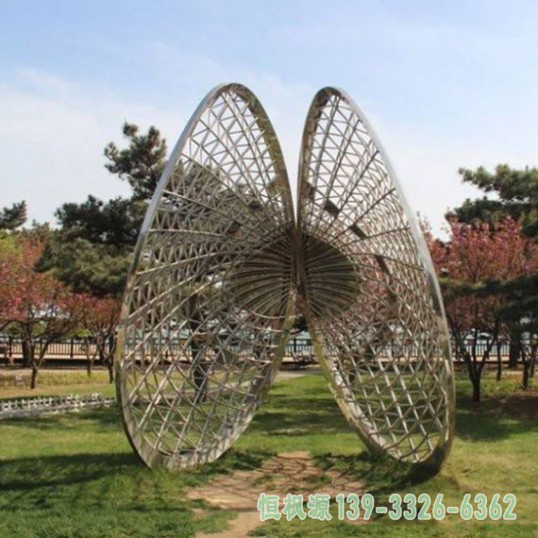 不锈钢扇贝城市景观雕塑