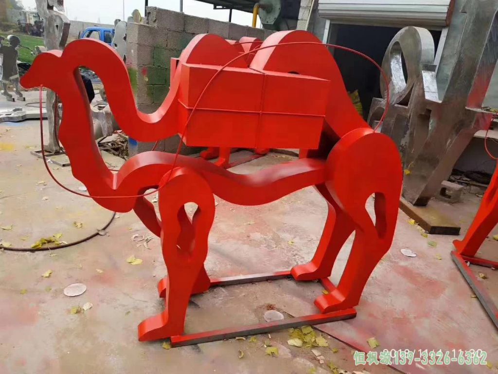不锈钢园林骆驼雕塑