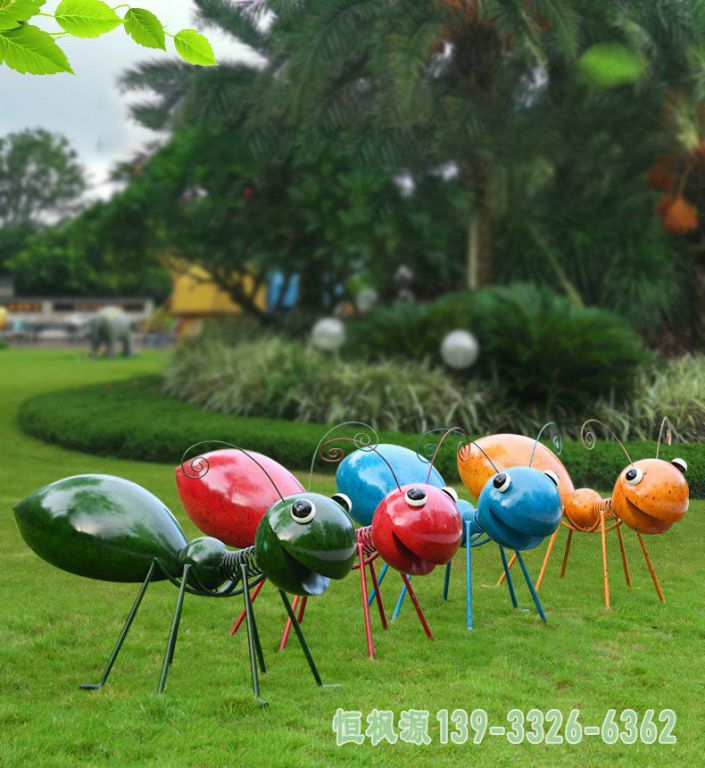 蚂蚁校园不锈钢景观雕塑