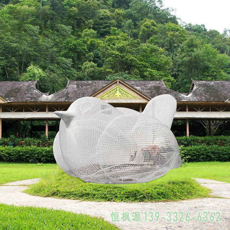 不锈钢校园小鸟雕塑