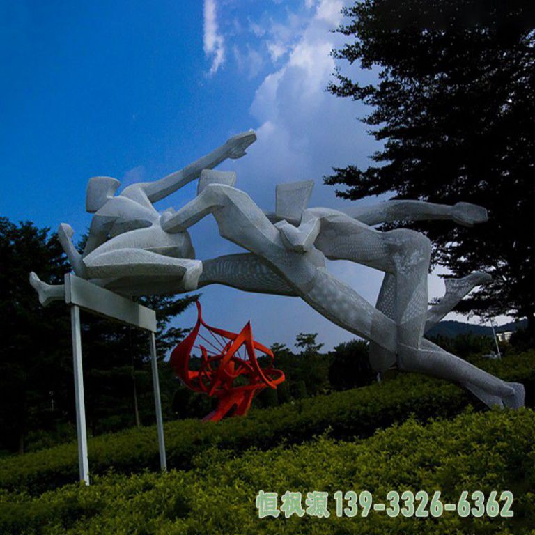 不锈钢小区跨栏景观雕塑
