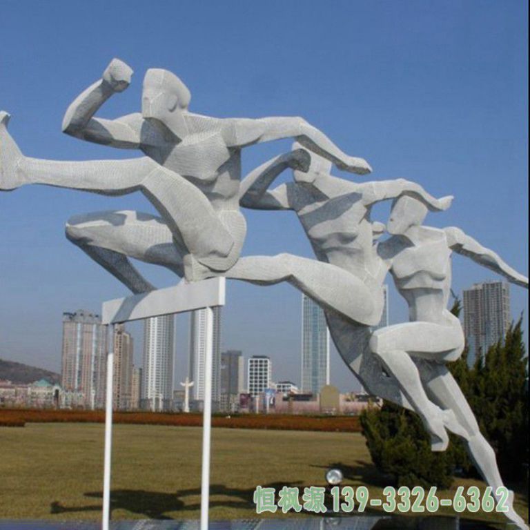 园林跳高不锈钢雕塑