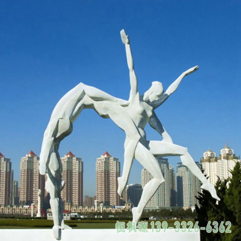 企业跳高不锈钢雕塑