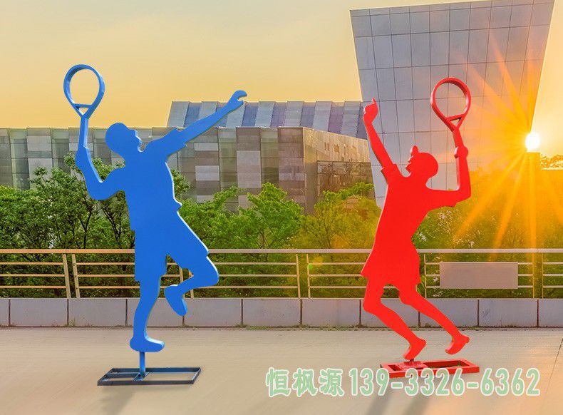 羽毛球不锈钢校园景观雕塑