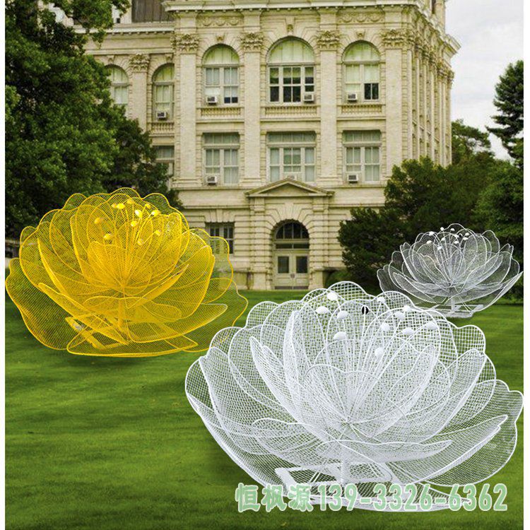 不锈钢城市花朵艺术雕塑