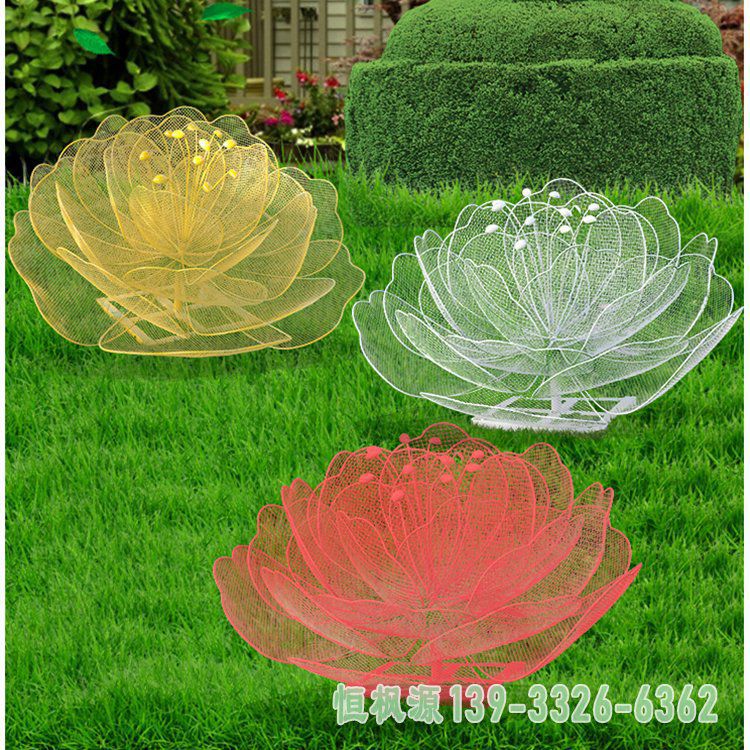 花朵校园不锈钢雕塑
