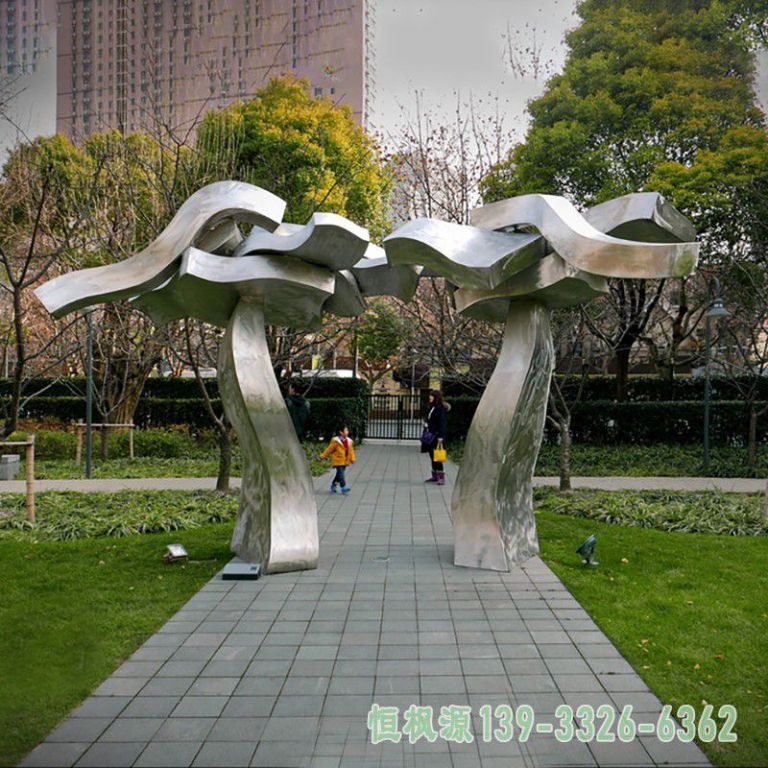 不锈钢拱门广场景观雕塑