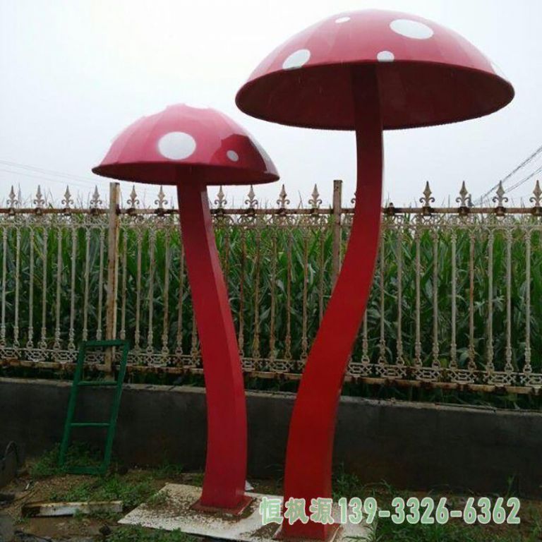 不锈钢蘑菇公园景观雕塑
