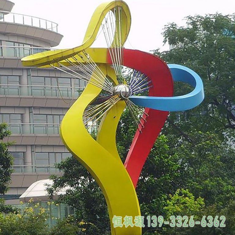 广场不锈钢风车雕塑