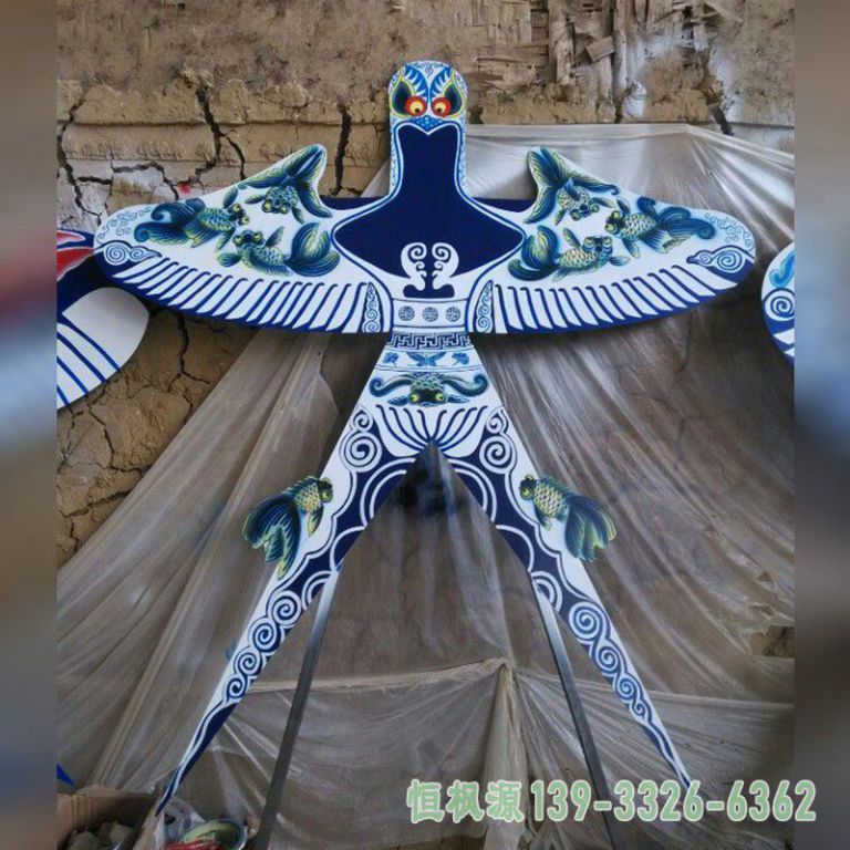 风筝园林不锈钢雕塑