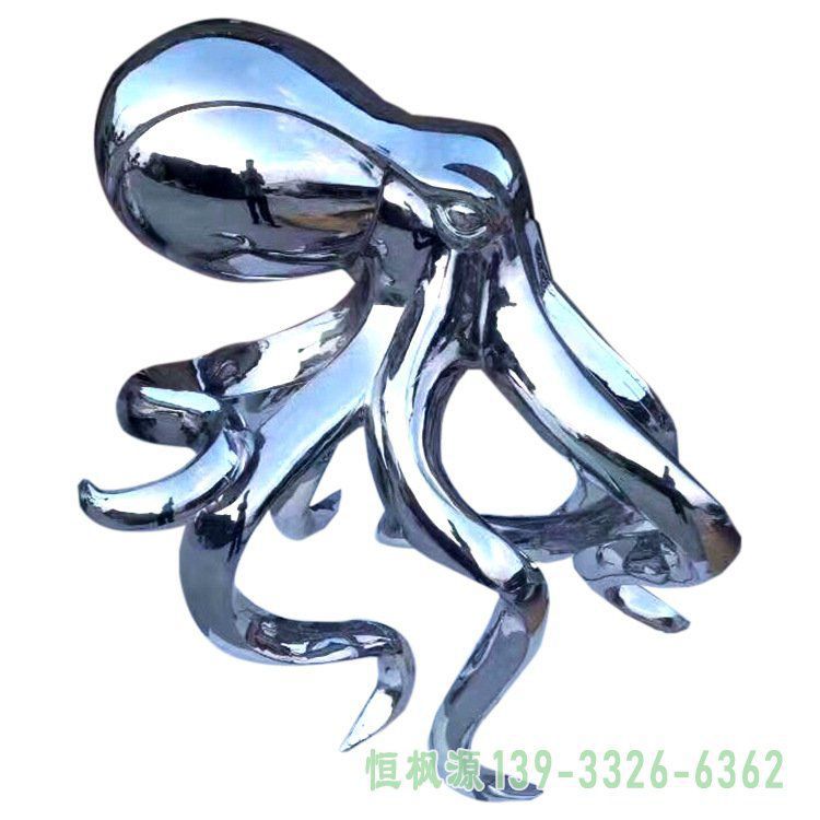 企业章鱼不锈钢雕塑