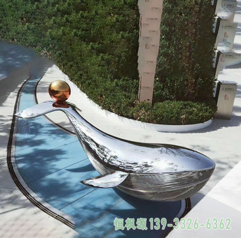海豚园林不锈钢雕塑