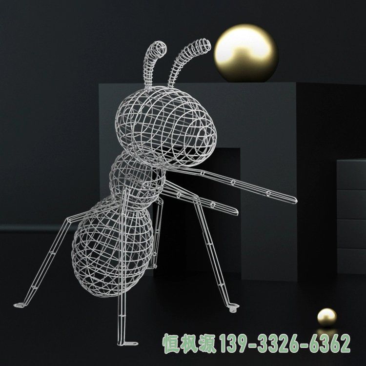 不锈钢蚂蚁园林雕塑