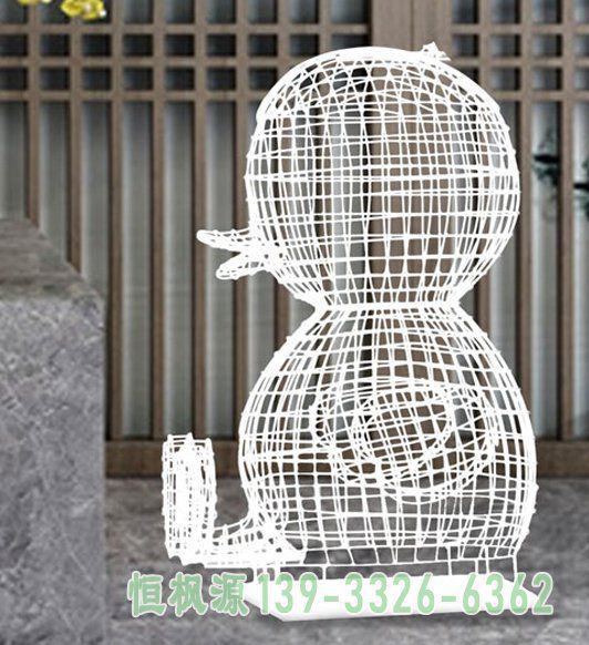 鸭子小区不锈钢雕塑