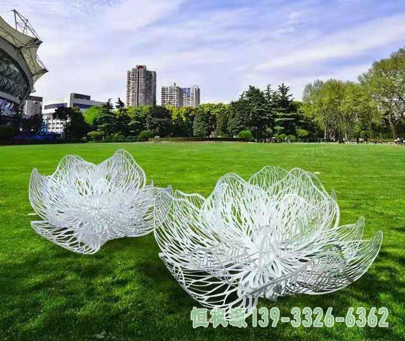 花朵不锈钢园林雕塑