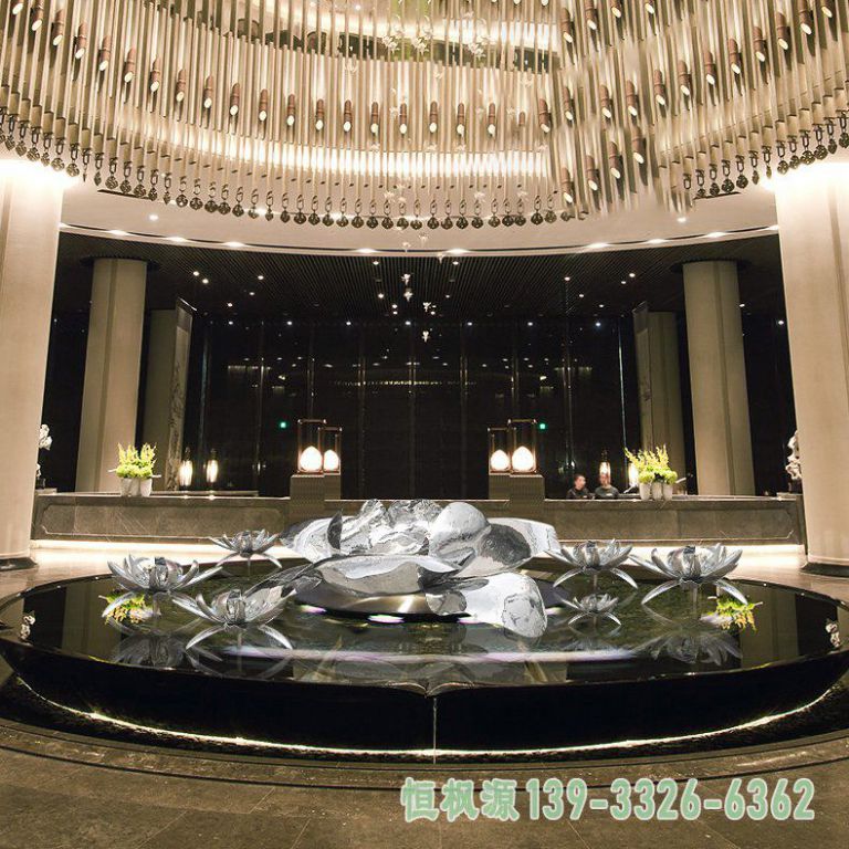 莲花不锈钢都市景观雕塑