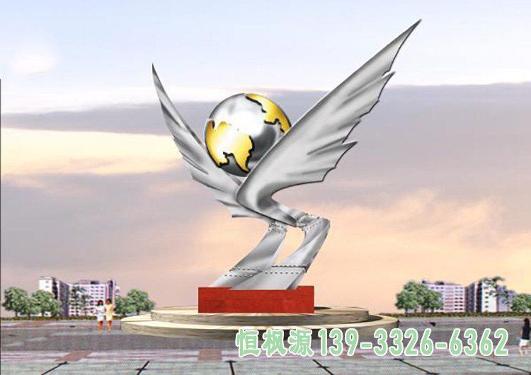 地球仪镂空不锈钢广场雕塑