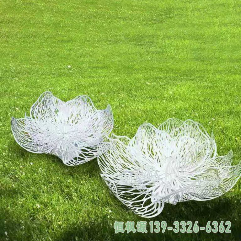 不锈钢花朵园林艺术雕塑