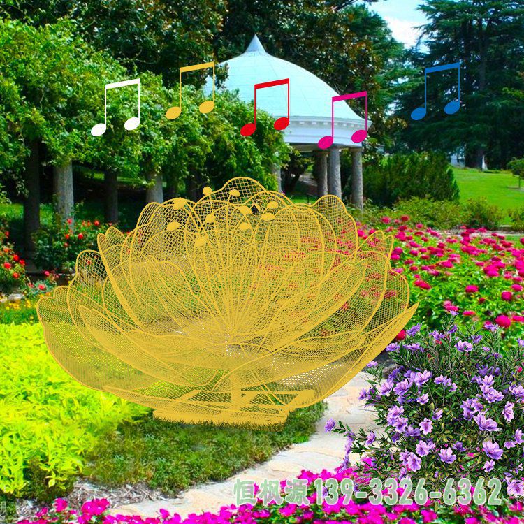 花朵镂空不锈钢广场雕塑